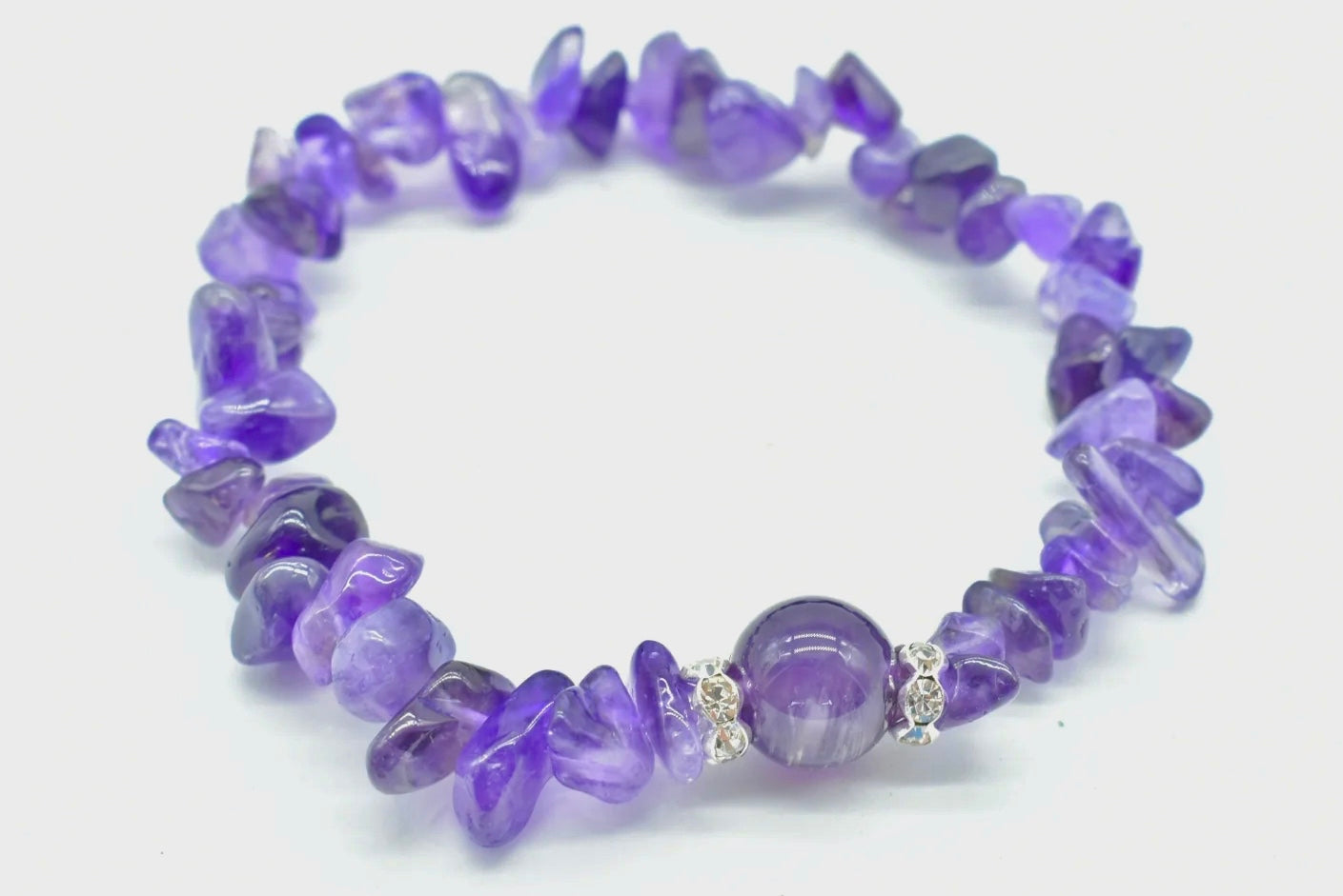 King Crown 🔮 Amethyst Krystals Bracelet