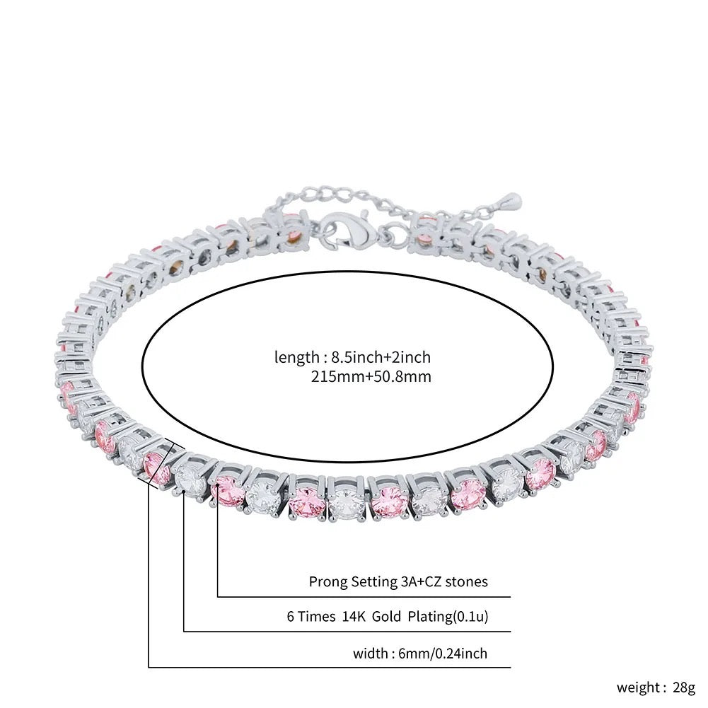 Tennis Multicolors Ankle Bracelets