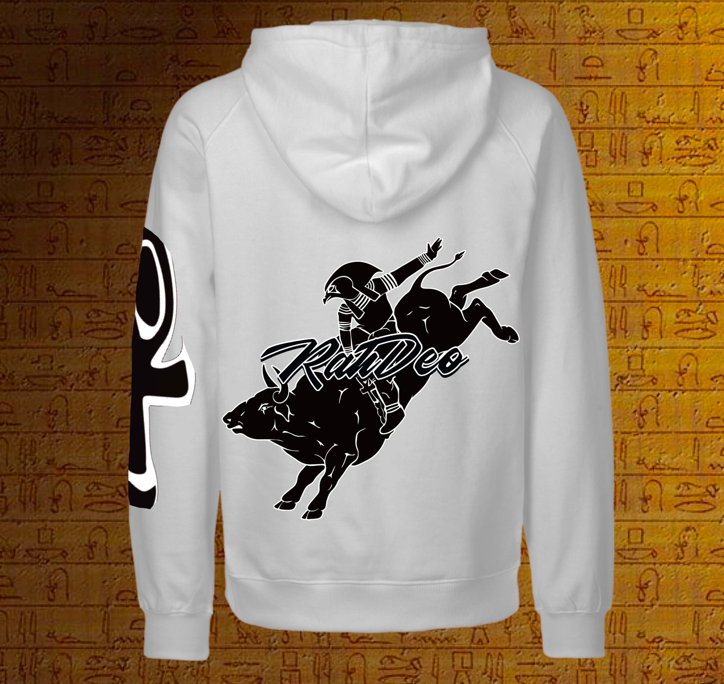 White Hoodie Zip Eagles don't Fly with pidgeons RahDeo