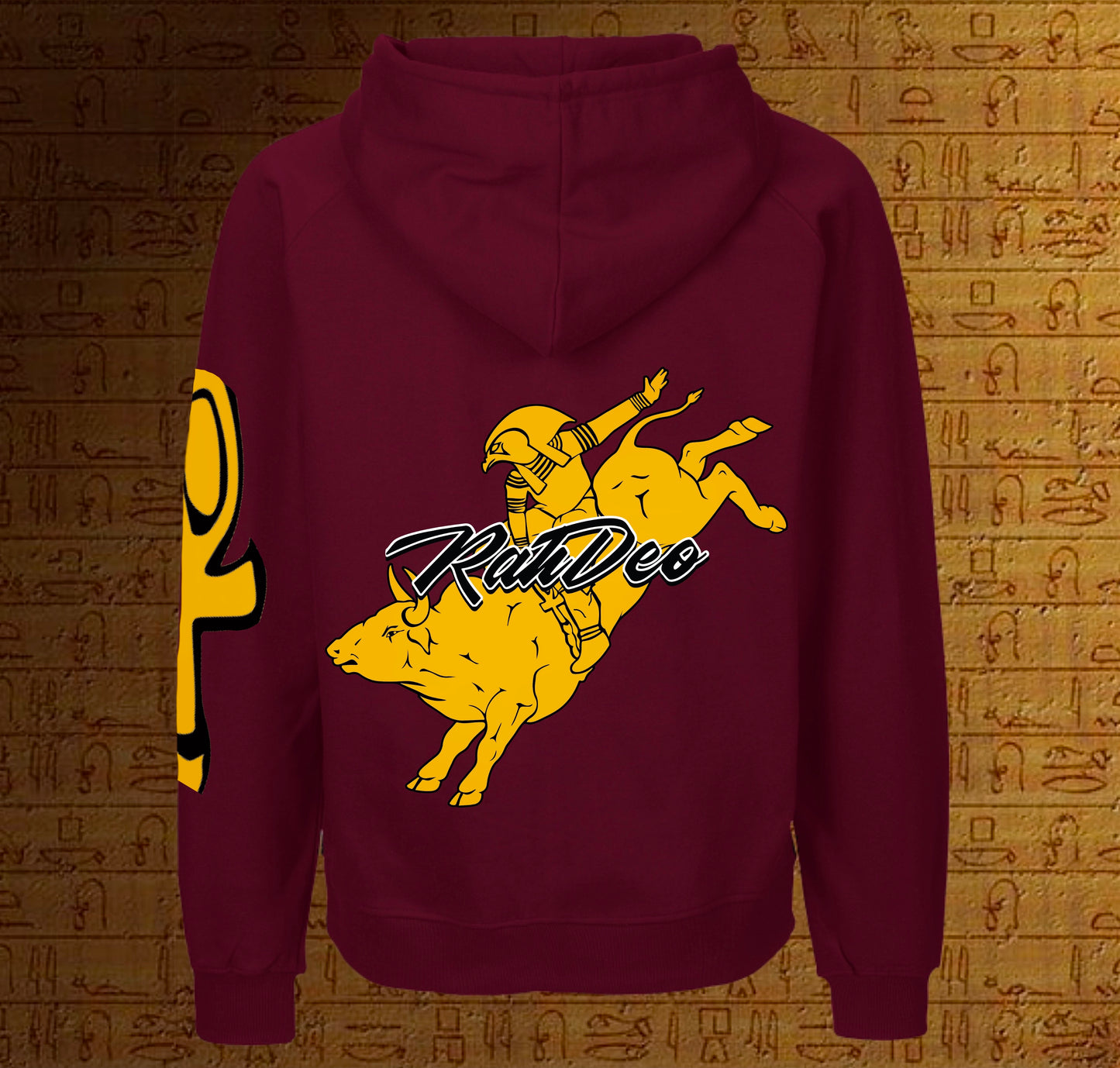 Wine Bordeaux Hoodie Zip Eagles don't Fly with crabs RahDeo