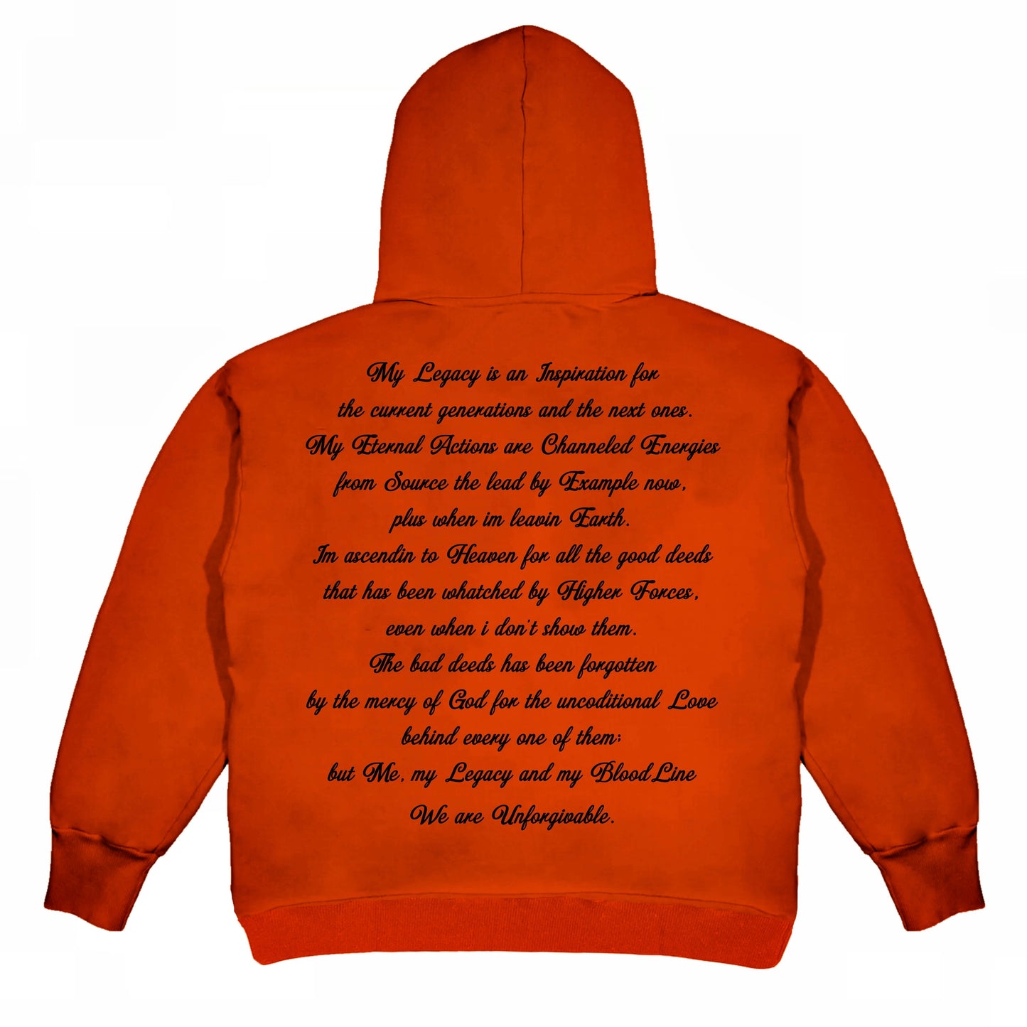 Orange ORGANICotton Hoodie Legacy444Eternity