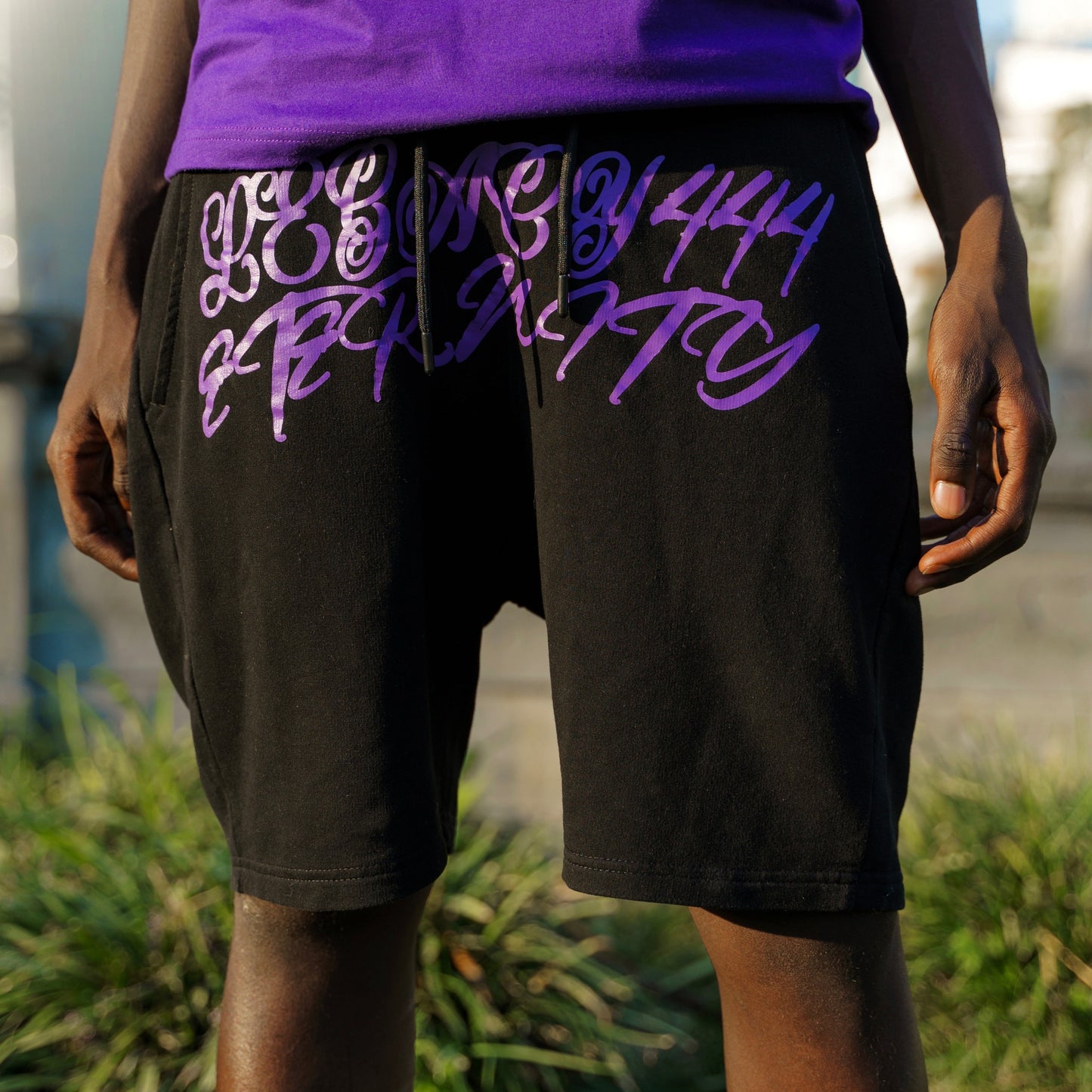 Purple & Black Legacy444Eternity Shorts
