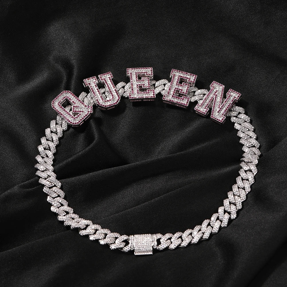Pink Girl Name Custom Cuban