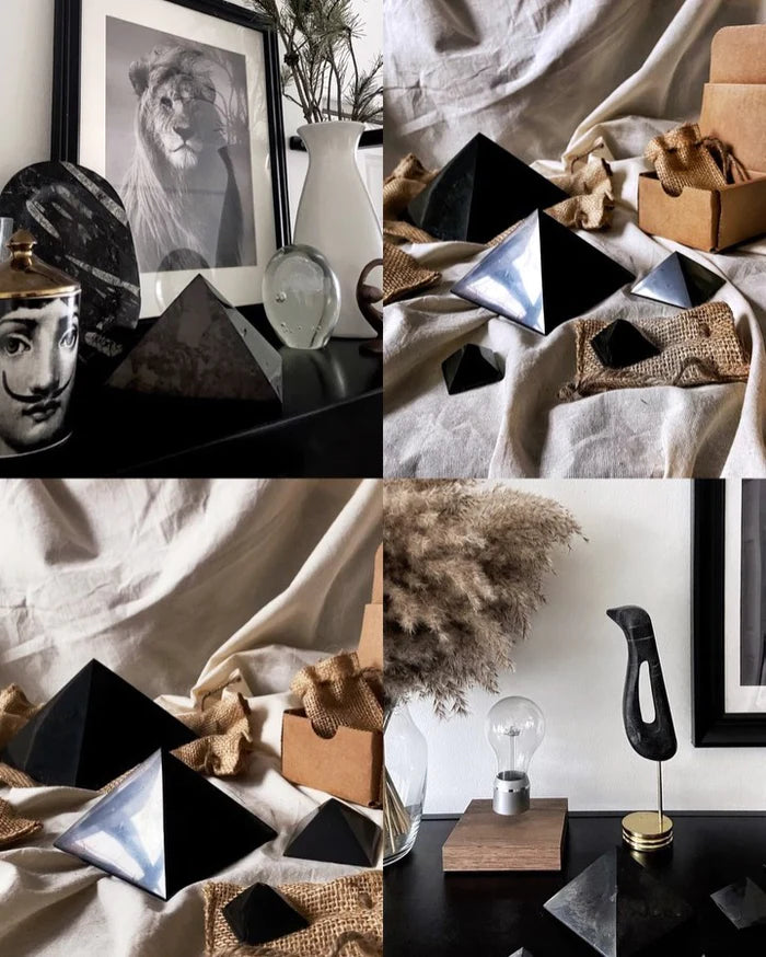 Shungite Anti EMF Pyramids Stones