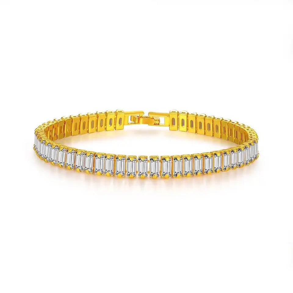 Mirror Tennis Set Chain+Bracelet