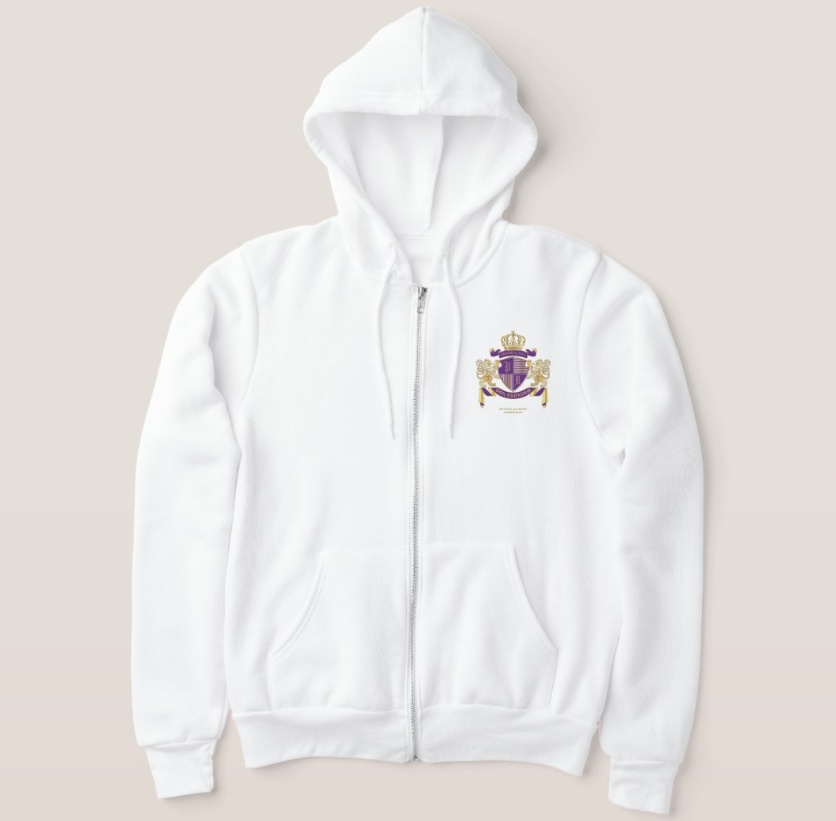 Zip Hoodie White Purple Don Dadanum