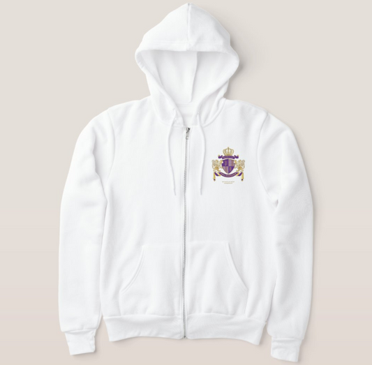 Zip Hoodie White Purple Don Dadanum