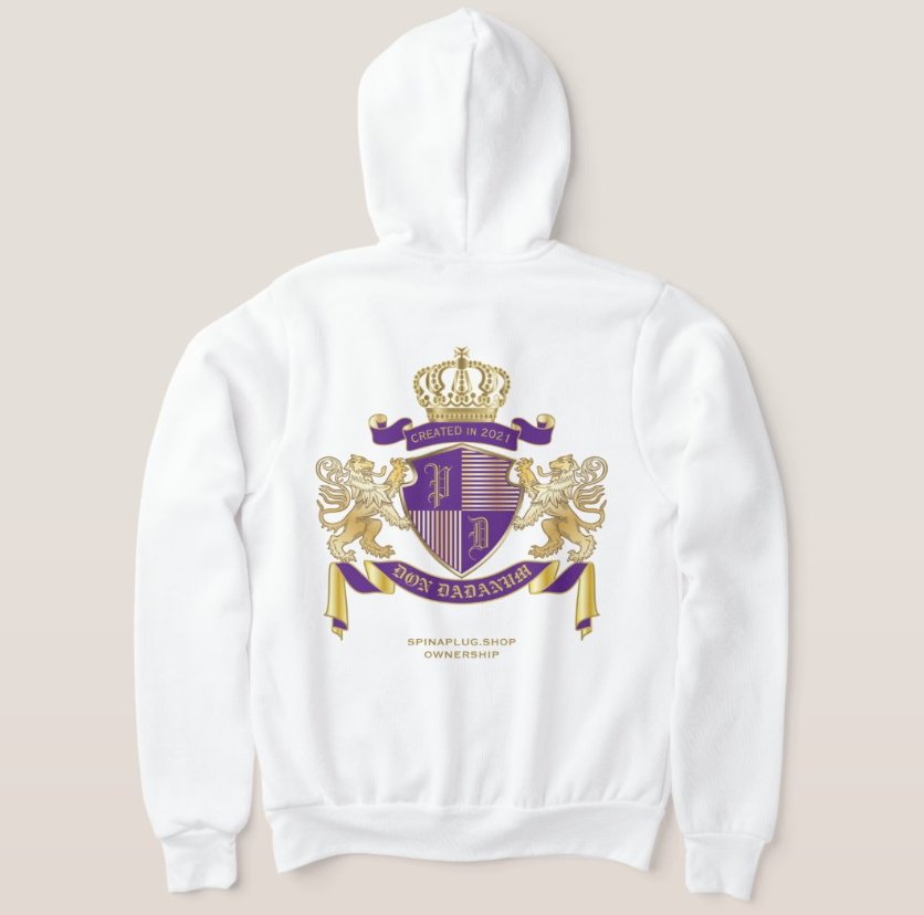 Zip Hoodie White Purple Don Dadanum