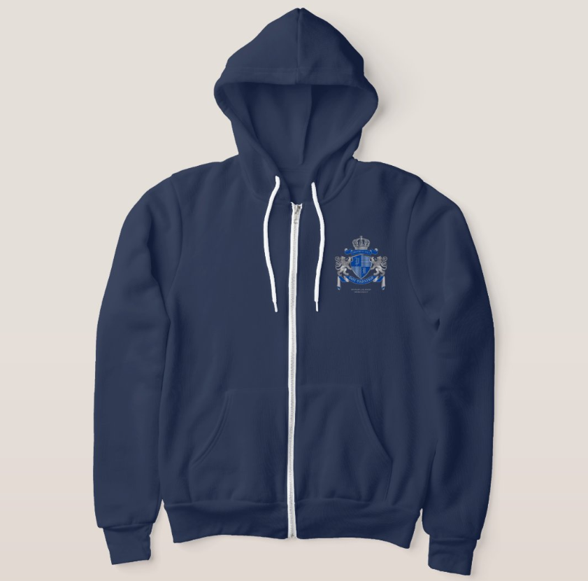 Navy Blue Don Dadanum Zip Hoodie