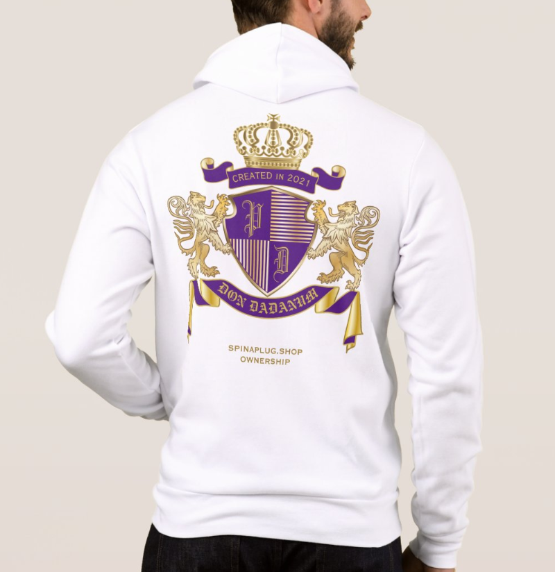 Zip Hoodie White Purple Don Dadanum