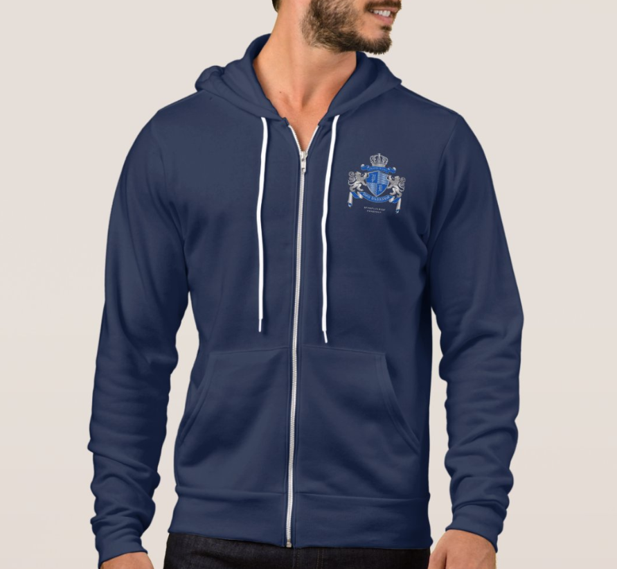 Navy Blue Don Dadanum Zip Hoodie