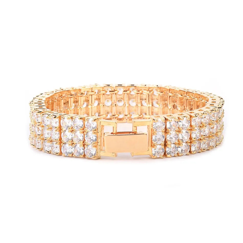 Triple Rows Tennis Bracelets