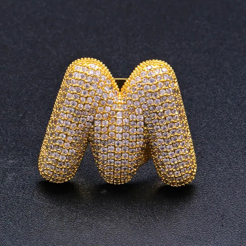 Lettere ALFABETO Rings NOME PERSONALIZZABILE