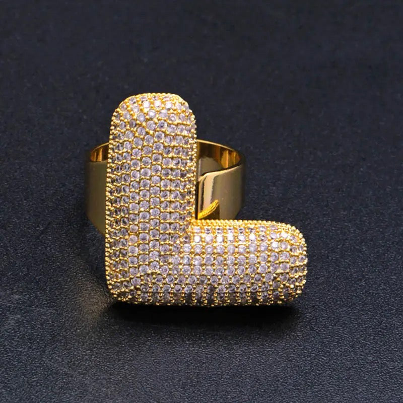 Lettere ALFABETO Rings NOME PERSONALIZZABILE