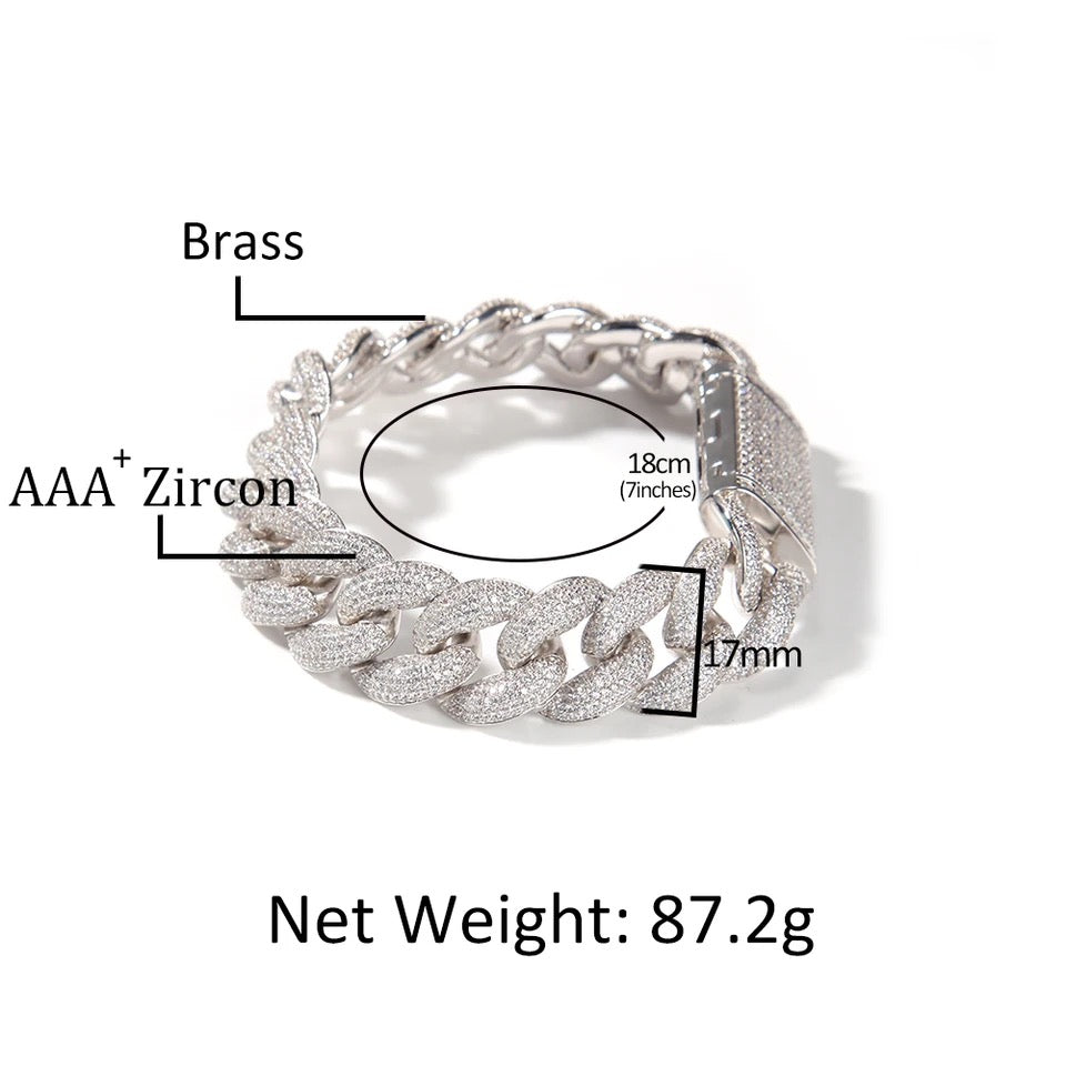 Round Cuban 14mm Bracelets