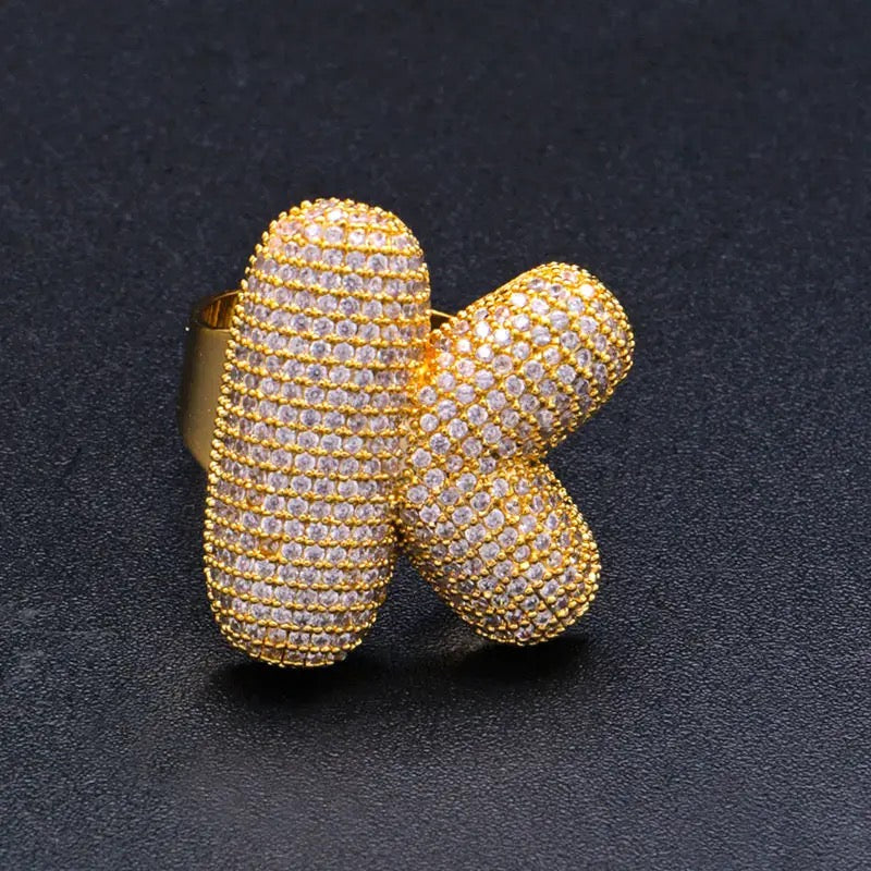 Lettere ALFABETO Rings NOME PERSONALIZZABILE