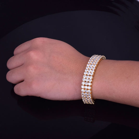 Triple Rows Tennis Bracelets